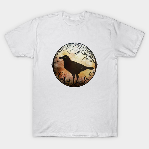 All Hallow's Eve Crow T-Shirt-TOZ